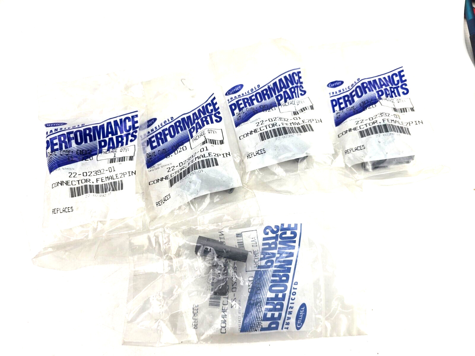 NOS 5pcs Carrier Transicold Connector Female 2 Pin 22-02392-01 MCC Bus Transit