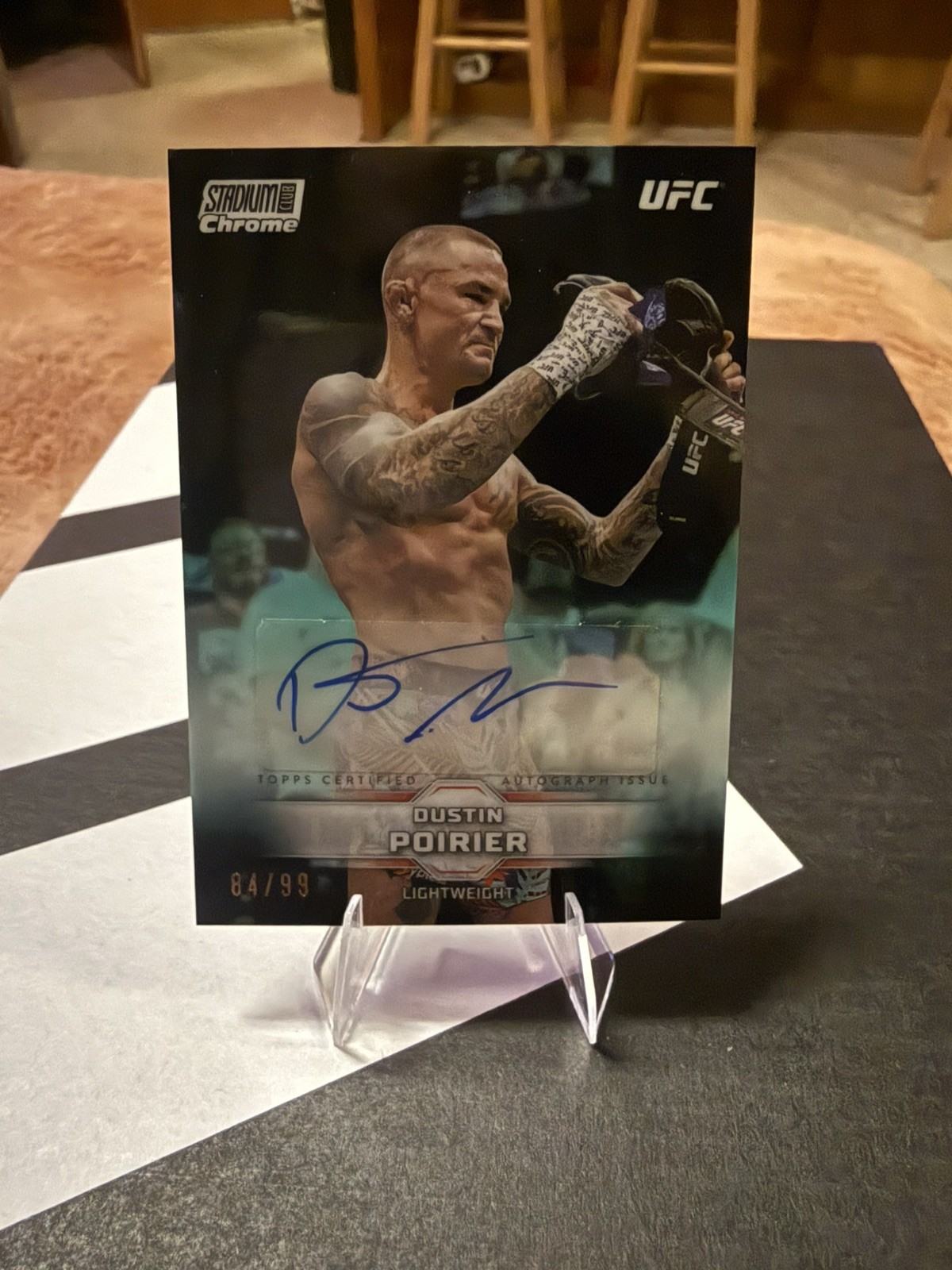 2026 Topps Stadium Club UFC Dustin Poirier #CAV-DPR Turquoise Auto /99 2026 Topps Stadium Club UFC Dustin Poirier #CAV-DPR Turquoise Auto /99