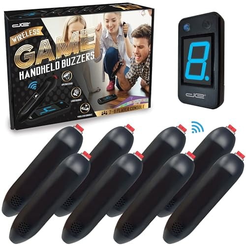 Digital Energy Deft-1736 Wireless Handheld Buzzer Game System Console [8 Pack]