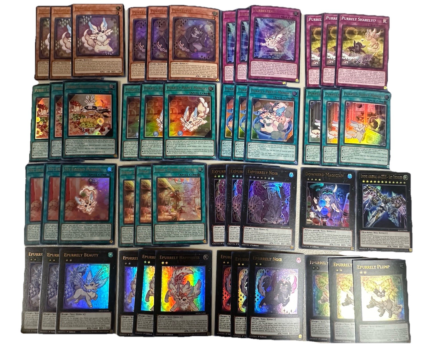 YUGIOH Complete Purrely Deck Core 47 Cards  purrelyly sleepy beauty Zeus
