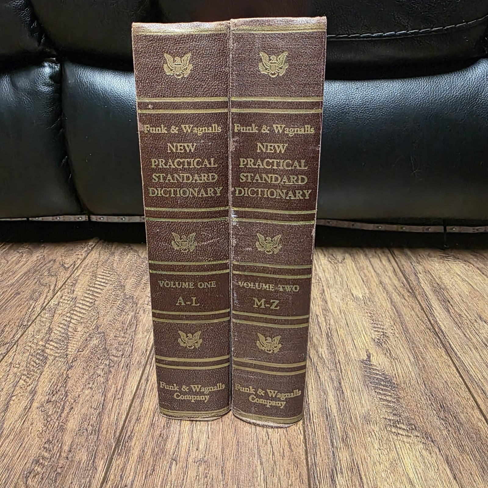 VINTAGE 1953 Funk and Wagnalls New Practical Standard Dictionary Volumes 1 & 2