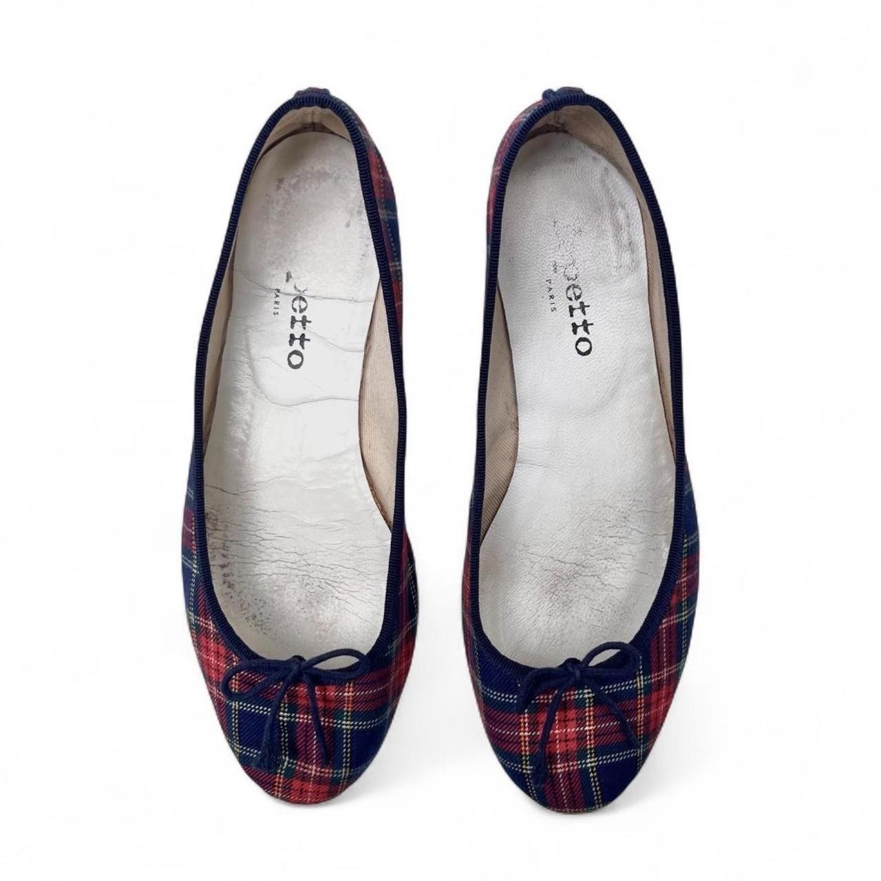 Repetto Cendrillon Cotton Ballet Flats in Plaid - Size 40 EU/9 US