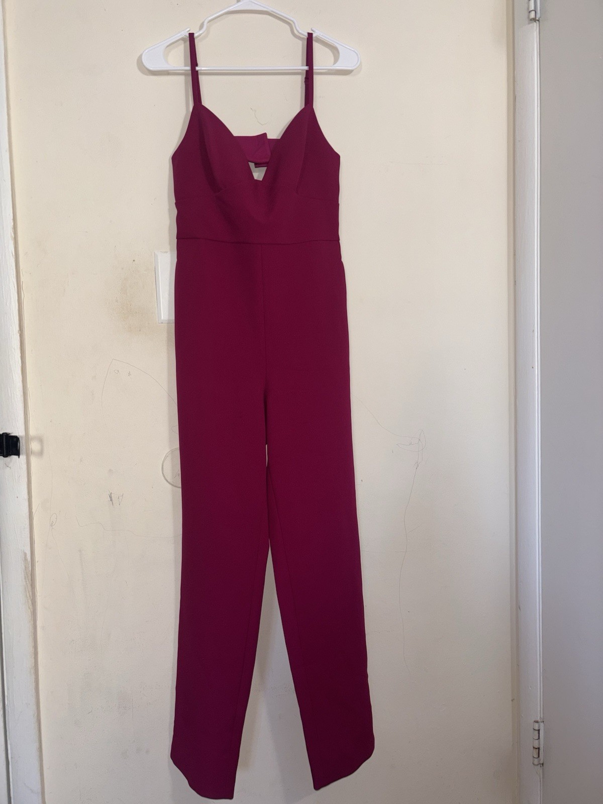 BCBGMAXAZRIA Women\'s Fuchsia PinkJumpsuit Size M Spaghetti Strap BCBGMAXAZRIA Women\'s Fuchsia PinkJumpsuit Size M Spaghetti Strap