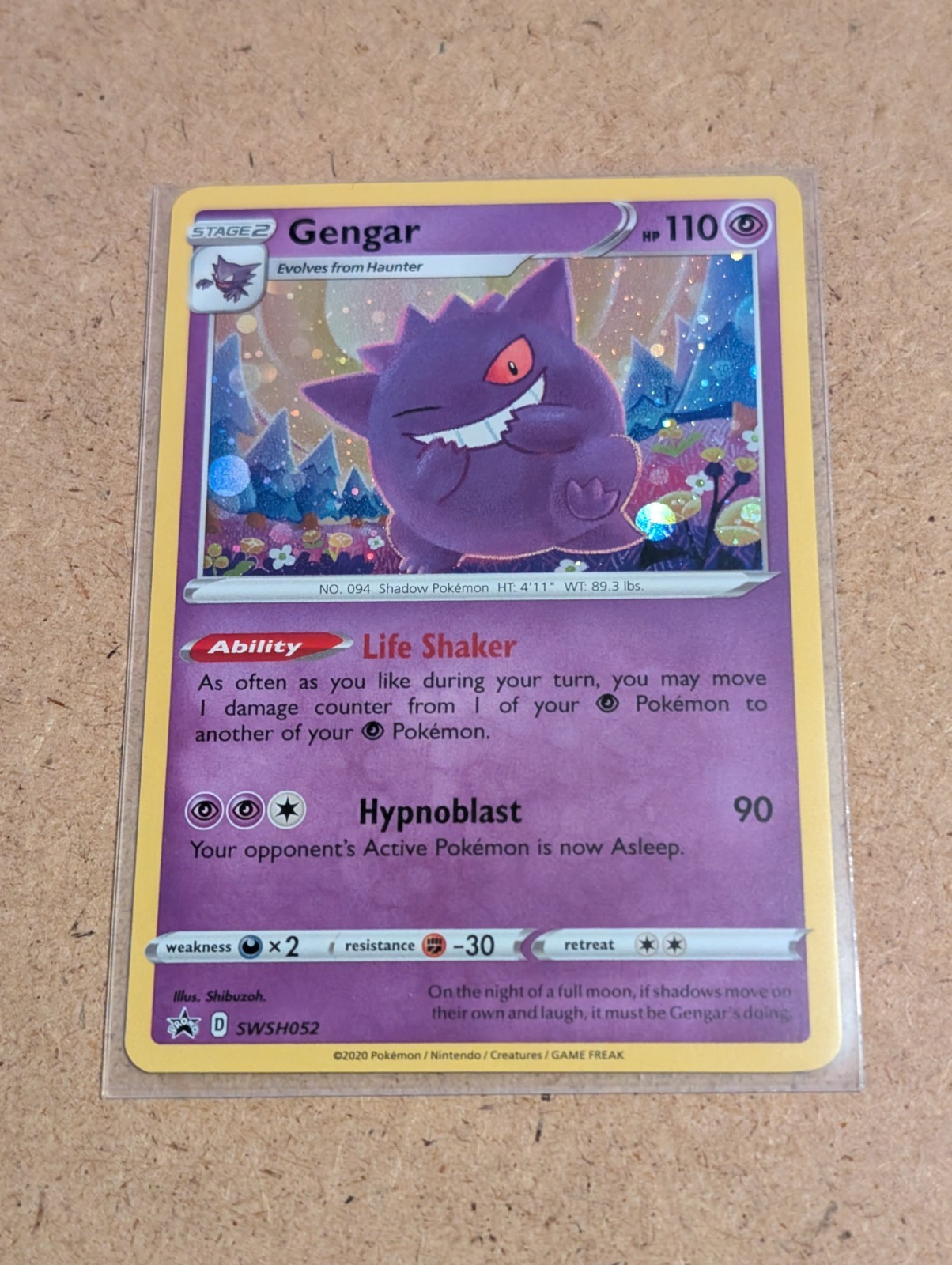 Pokemon TCG Gengar SWSH052 Sword & Shield Black Star Promo Pokemon TCG Gengar SWSH052 Sword & Shield Black Star Promo