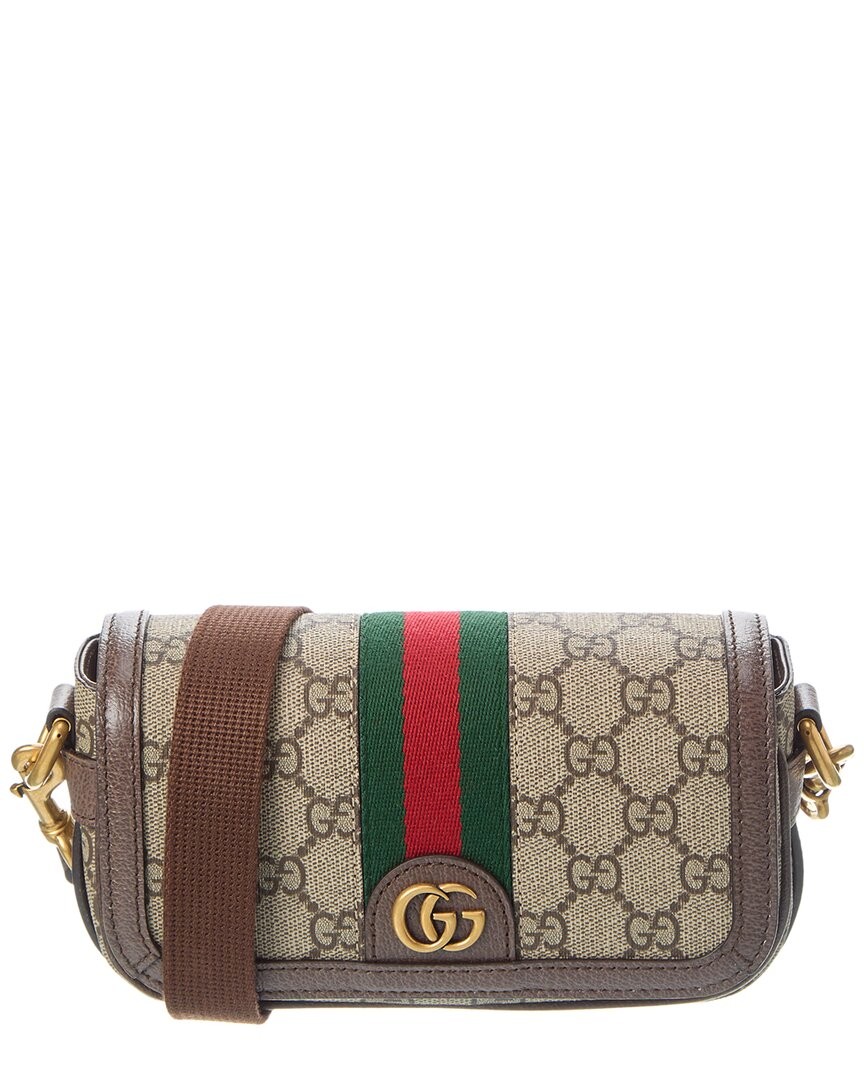 Gucci Ophidia Super Mini Gg Supreme Canvas & Leather Shoulder Bag Women\'s Beige Gucci Ophidia Super Mini Gg Supreme Canvas & Leather Shoulder Bag Women\'s Beige