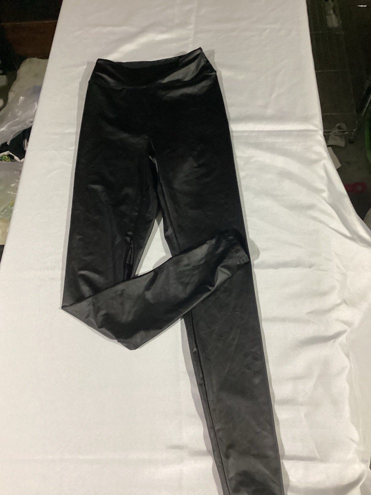 OFFLINE by Aerie Real Luxe Black Faux Leather High Rise Ankle Leggings