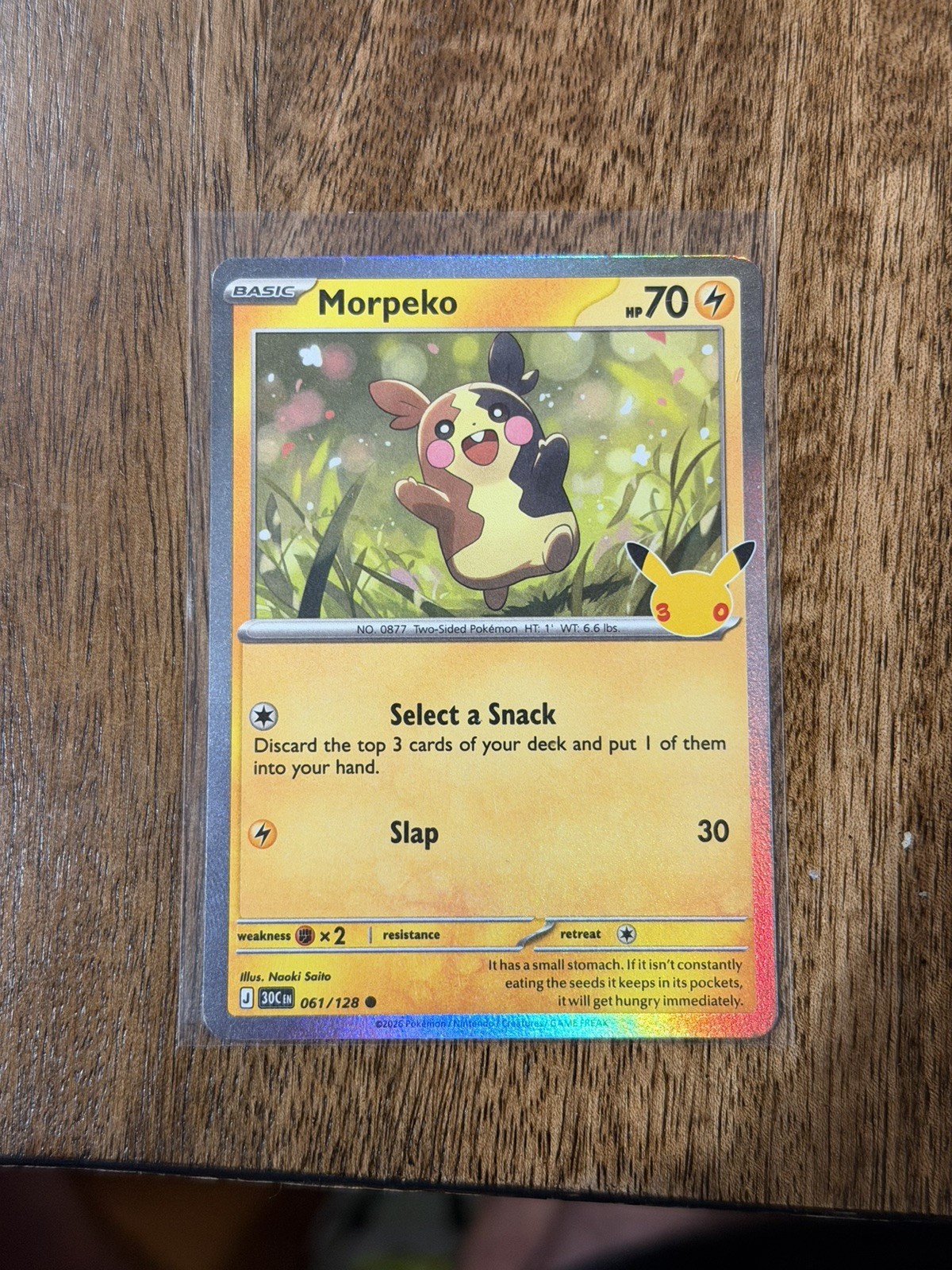 Morpeko 061/128 Me: 30th Celebration Holo Pokemon TCG Morpeko 061/128 Me: 30th Celebration Holo Pokemon TCG