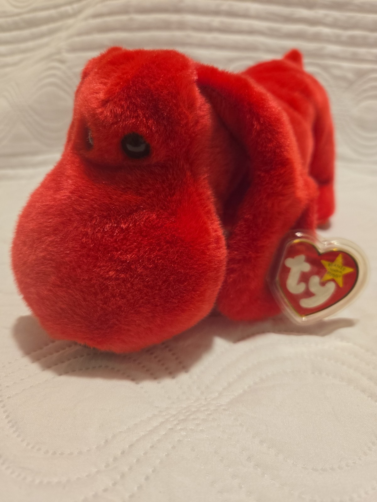 Ty Beanie Buddy Rover Red Dog Plush Toy 1996 Collector's Item with Tags Retired Ty Beanie Buddy Rover Red Dog Plush Toy 1996 Collector's Item with Tags Retired