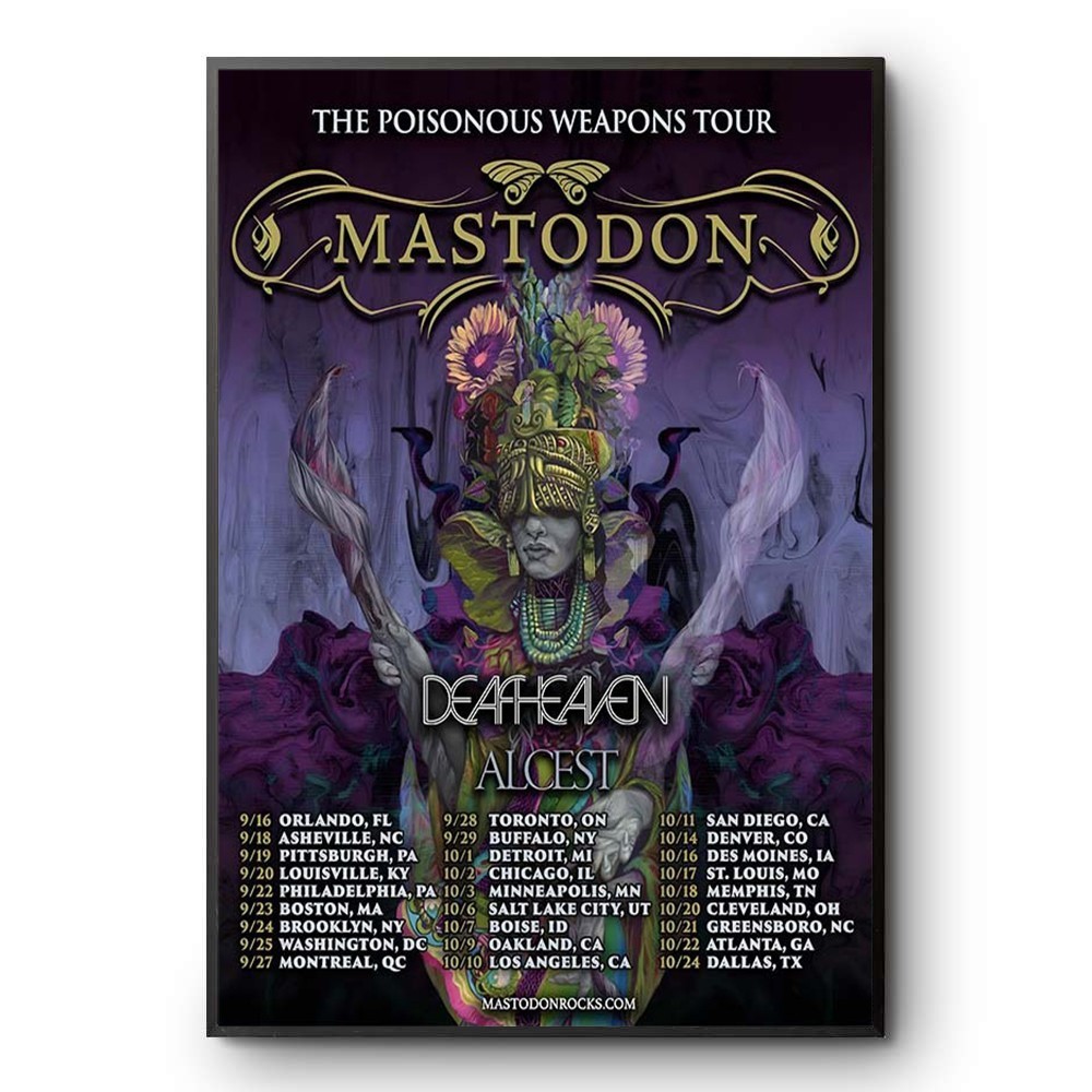 Mastodon Poisonous Weapons Tour 2026 Poster North America Schedule