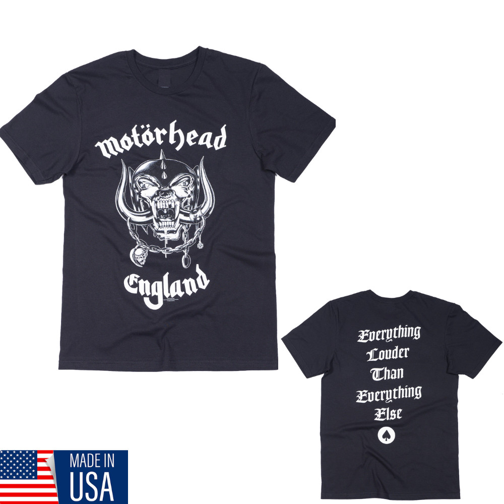 Motorhead T Shirt England Everything Louder Tee New Official S to 5XL