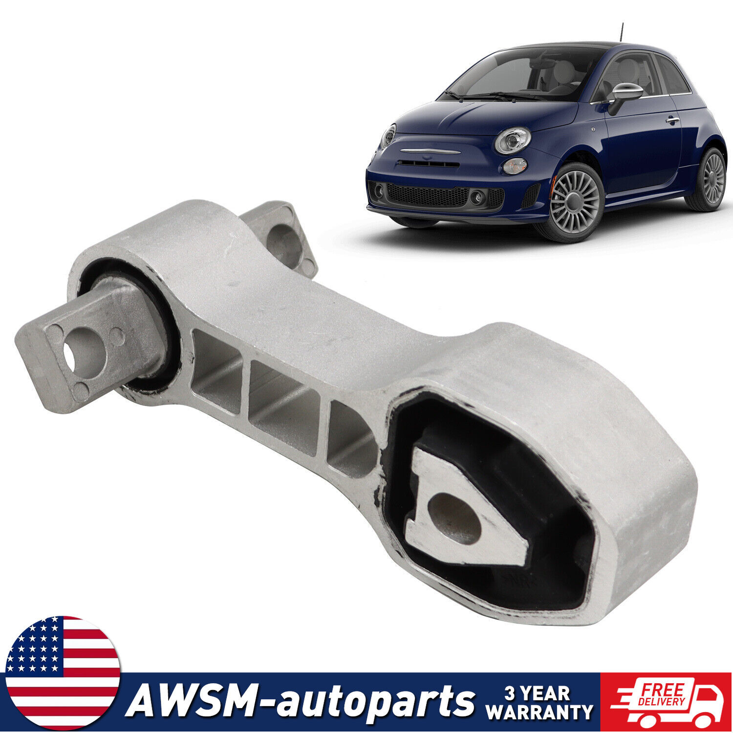Fits For Fiat 500 2012-2019 US 68081614AD New Engine Motor Transmission Mount