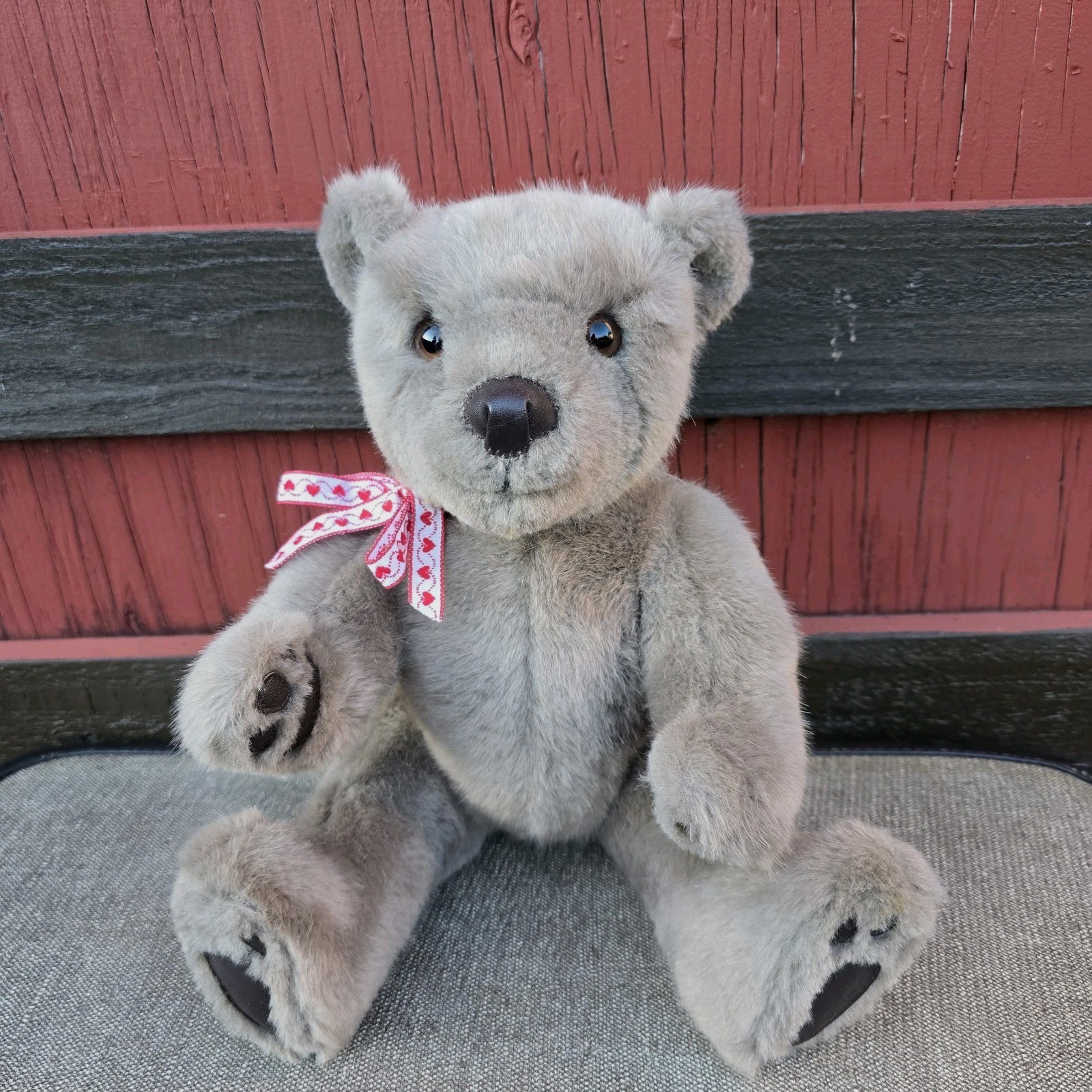 Vintage Fuzzy Bear Company Handmade  Teddy Bear Made In Seattle Music Box Works