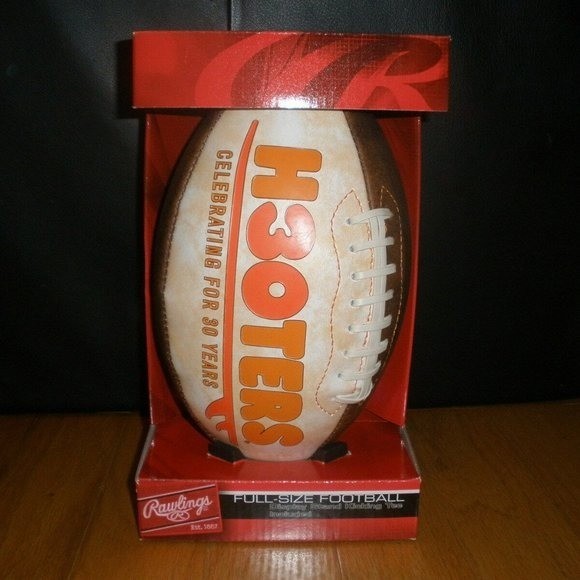 New Hooters Vintage Football Celebrating 30 Years with Stand & Kicking Tee New Hooters Vintage Football Celebrating 30 Years with Stand & Kicking Tee