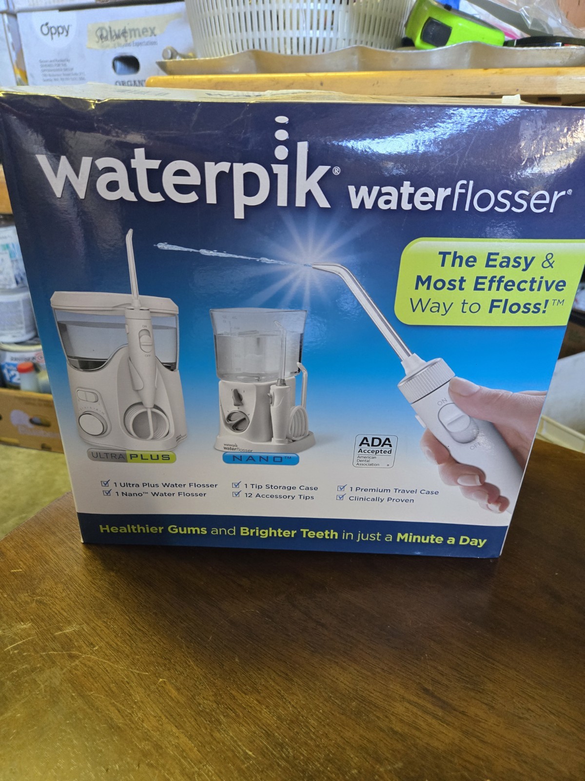 Waterpik Ultra Plus Water Flosser Nano Flosser Combo Pack. Open box Waterpik Ultra Plus Water Flosser Nano Flosser Combo Pack. Open box