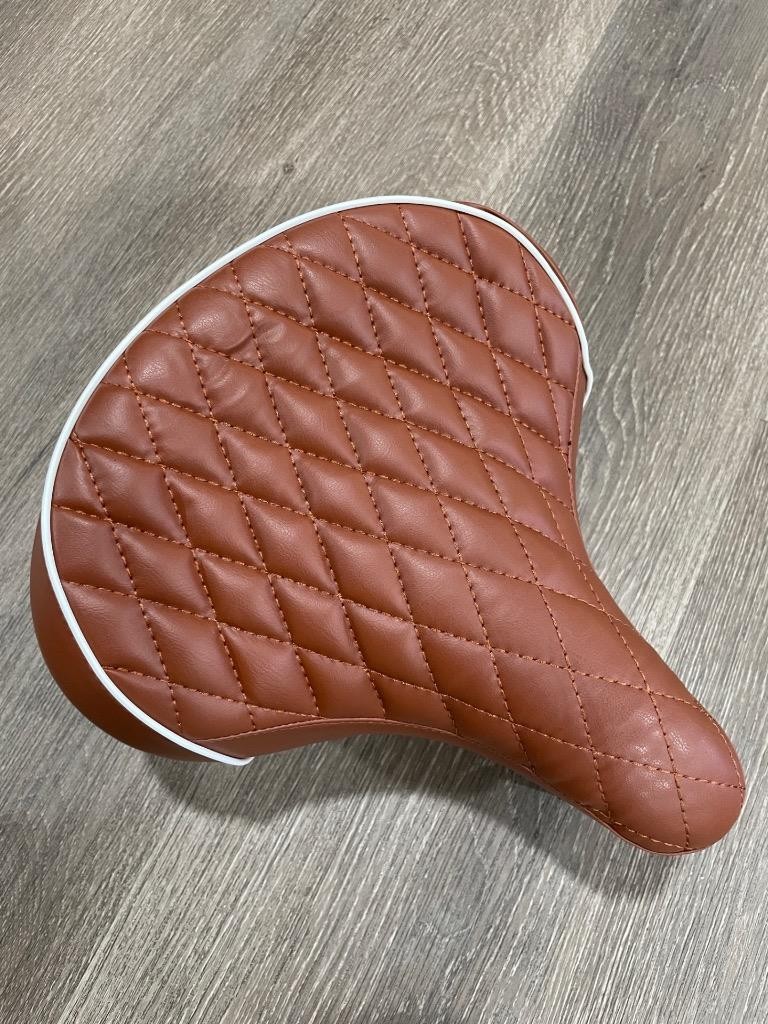 Beach Cruiser Bike Diamond Saddle Seat *BROWN w/Springs Comfort Bicycle