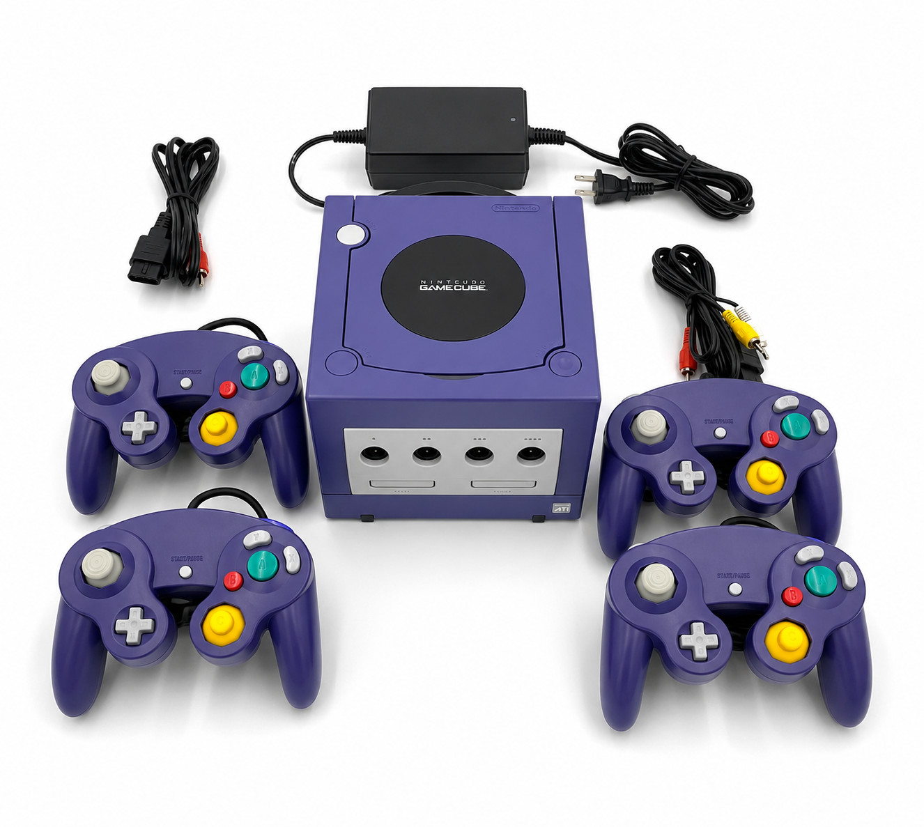 Nintendo GameCube Console NGC Console Various Colors + Controller + Wires Bundle
