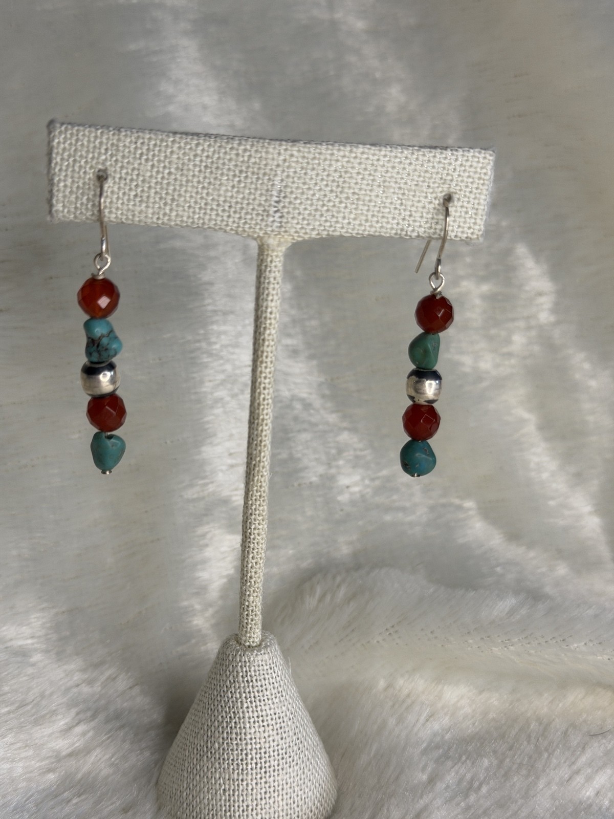 Vintage Silpada W0773 Sterling Silver Gemstone Beaded Dangle Earrings — Retired Vintage Silpada W0773 Sterling Silver Gemstone Beaded Dangle Earrings — Retired