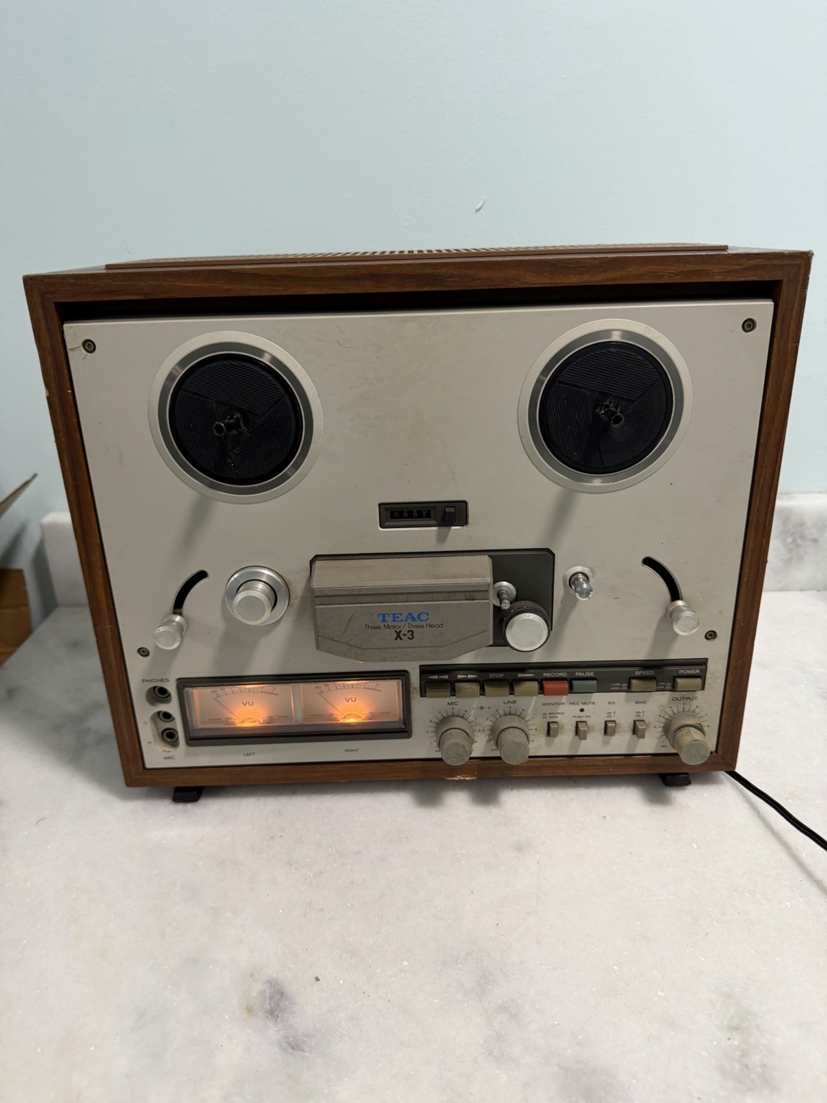 Vintage TEAC X-3 Reel-to-Reel Stereo Tape Deck 3 Motor 3 Head Parts /Repair Vintage TEAC X-3 Reel-to-Reel Stereo Tape Deck 3 Motor 3 Head Parts /Repair