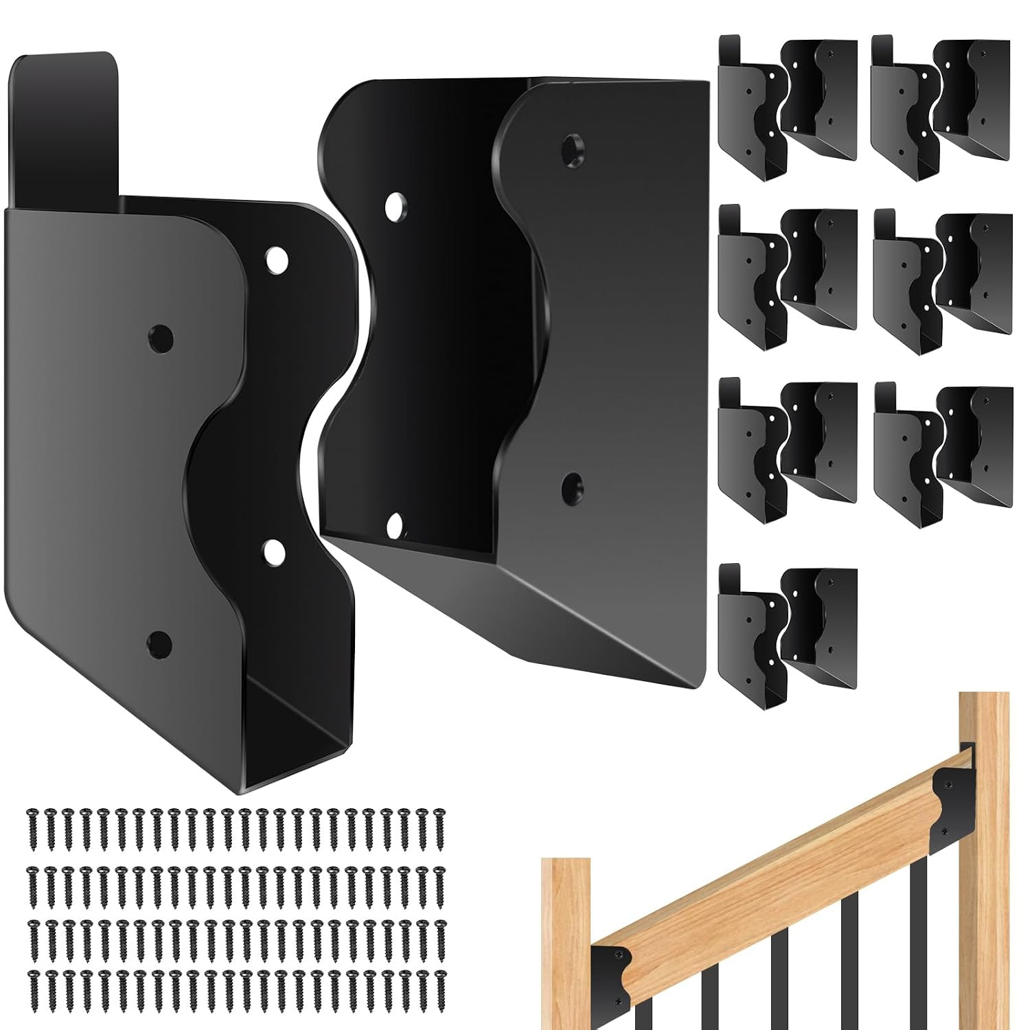 8 Pair 30° Deck Railing Bracket Stair Connector Stainless Steel 2\