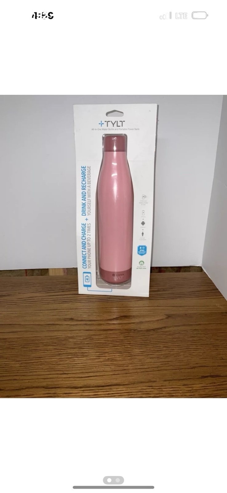 TYLT Power Bottle Double Wall Steel 17oz Beverage Bottle & 5700mAh Phone Charger TYLT Power Bottle Double Wall Steel 17oz Beverage Bottle & 5700mAh Phone Charger