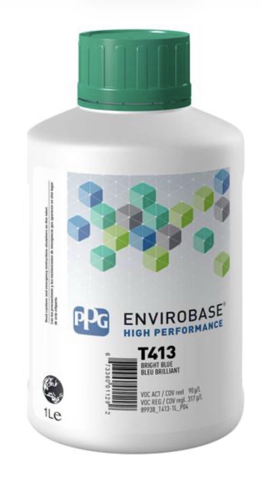 PPG T413 Envirobase BRIGHT BLUE 1Liter - PPG T413 Envirobase BRIGHT BLUE 1Liter -