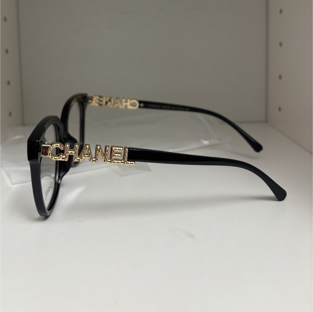 CHANEL 0748 Women’s Black Square Full Rim Eyeglass Frames 52-20-142 CHANEL 0748 Women’s Black Square Full Rim Eyeglass Frames 52-20-142