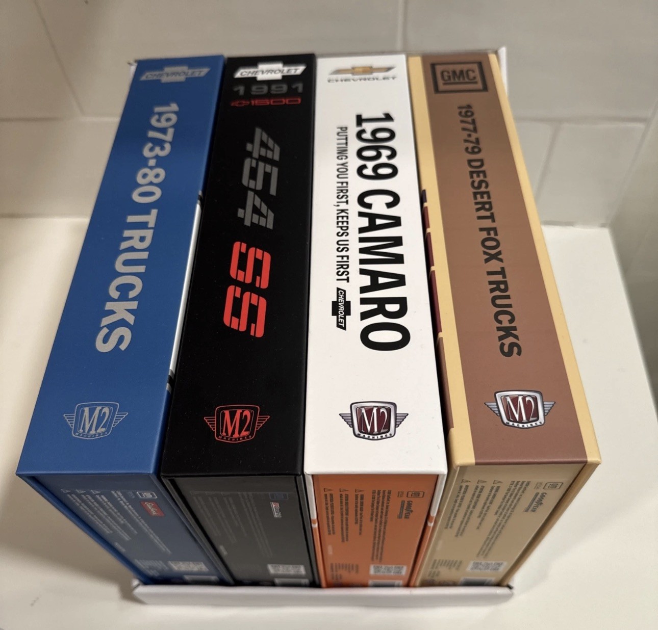 NEW M2 Machines 1:64 Shadow Box Complete Set lot of 4 with Sleeve 2026