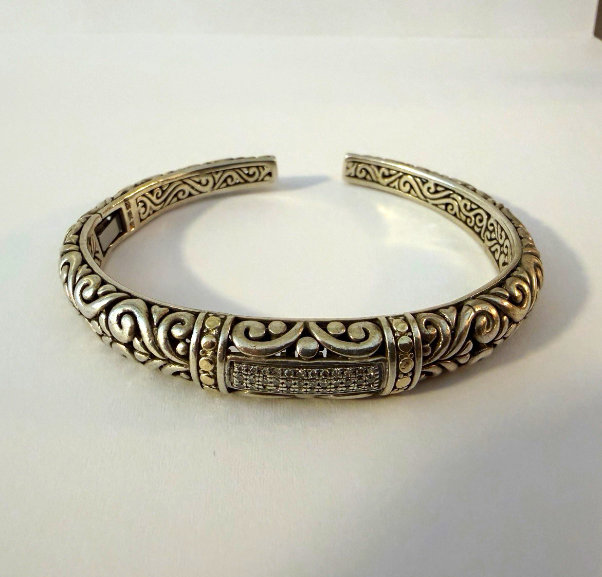 EFFY 925 silver and 18k gold diamond braclet EFFY 925 silver and 18k gold diamond braclet