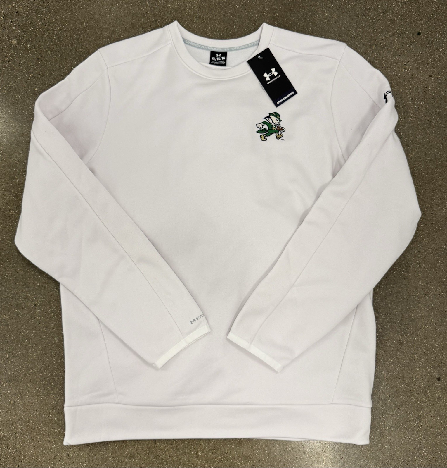 Notre Dame FOOTBALL TEAM ISSUED Under Armour Crewneck - Men’s 2XL