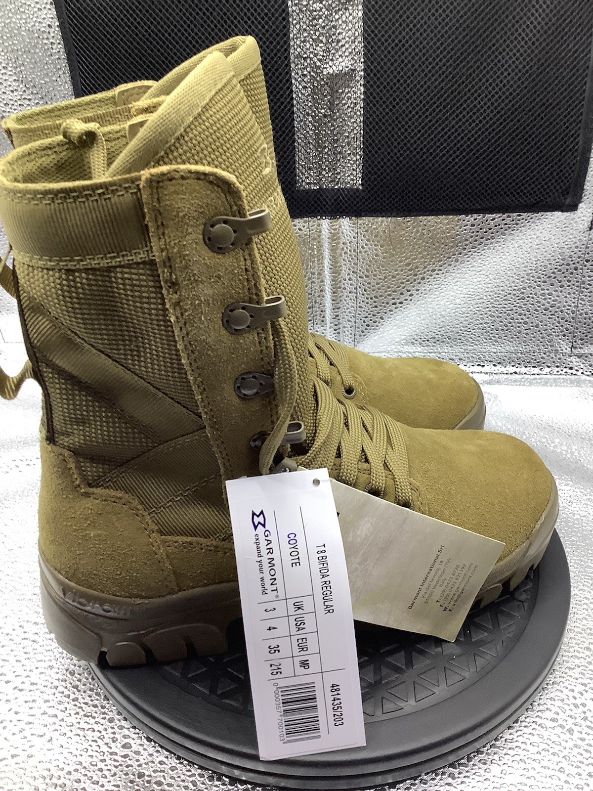 Garmont T8 Bifida Regular Tactical ROTC Boots Coyote US Men 4 / Women 5.5 Vibram