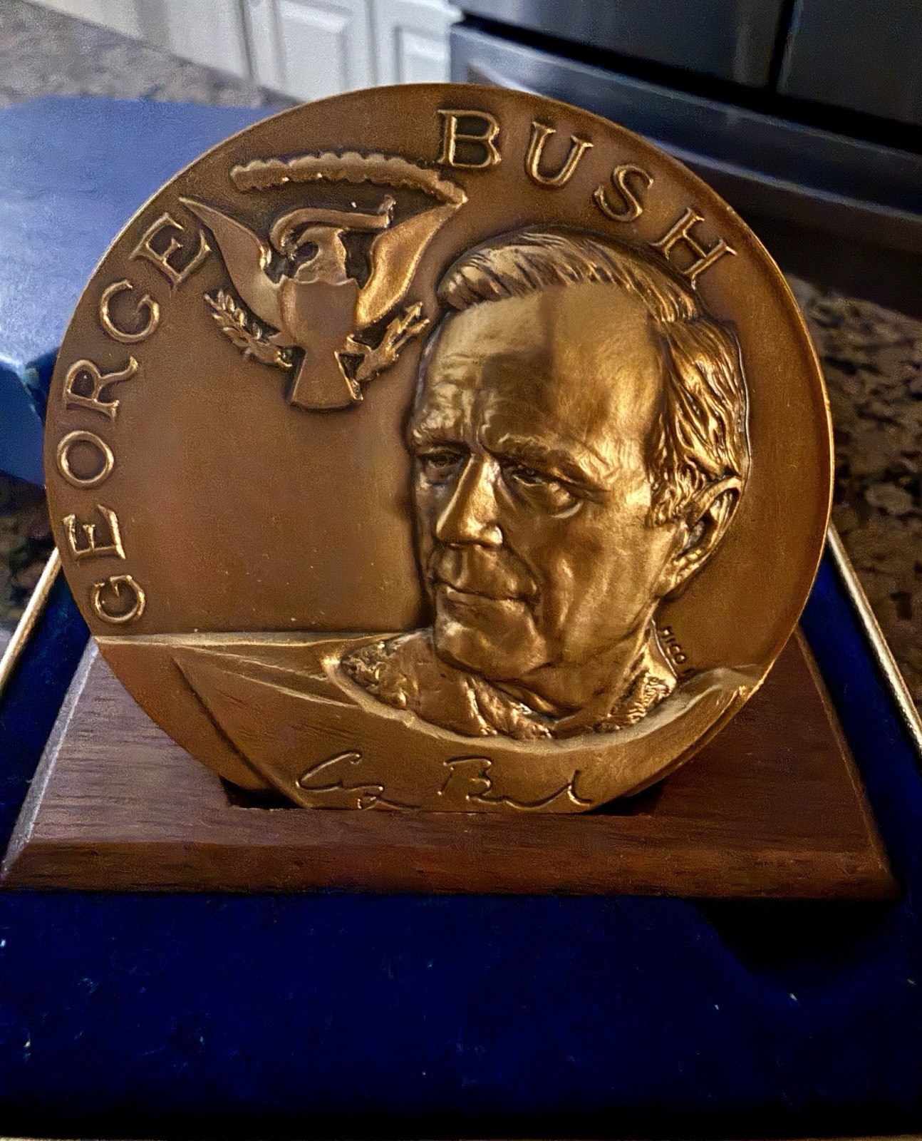 1989 George H.W. Bush Official Presidential Inaugural Medal Bronze, Box w/Papers
