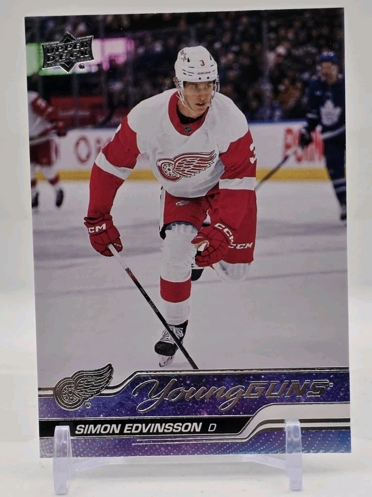 2023-24 Upper Deck Series 1 Simon Edvinsson #228 Young Guns Detroit Red Wings