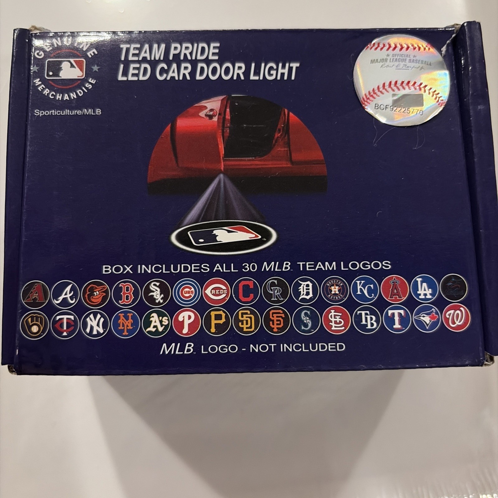 Genuine MLB Team Pride Led Car Door Light 30 Team Logos Included Genuine MLB Team Pride Led Car Door Light 30 Team Logos Included