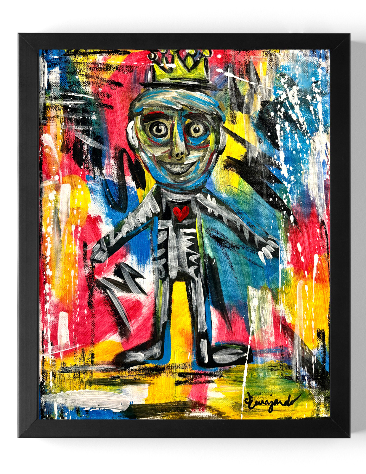 Guajardo Art Original Acrylic 14x11 Expressionist Cartoon Trump Canvas