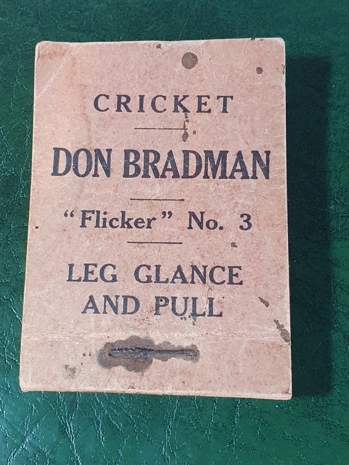 Don Bradman \'Flicker No 3\' Book, Staple Broken So a Few Pages Coming Loose