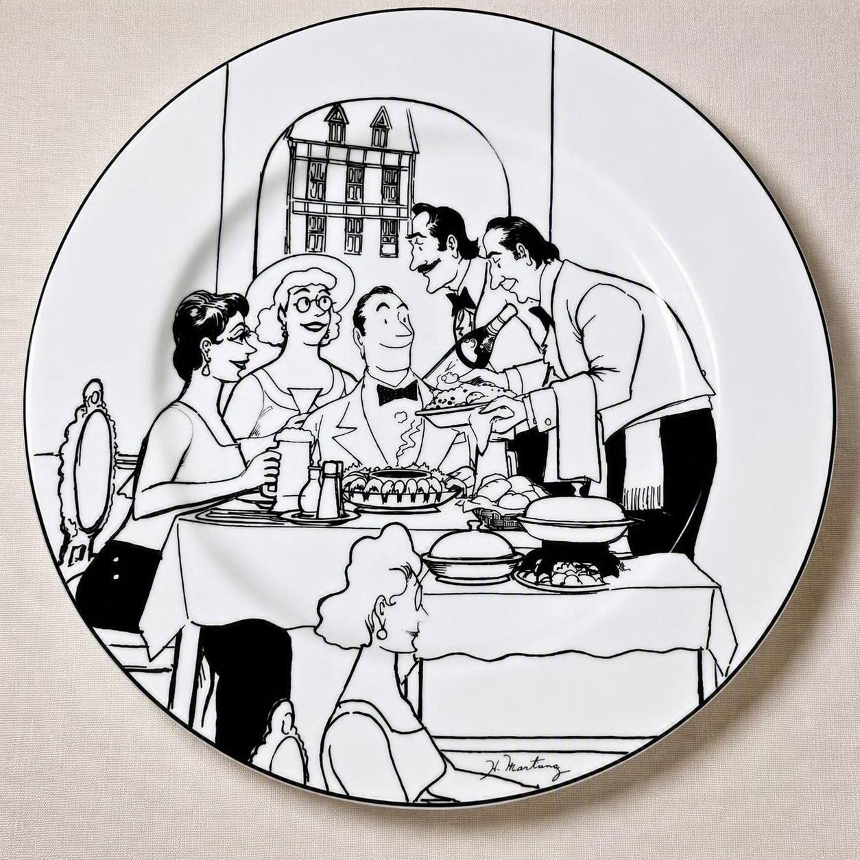 Epoch Collection LE RESTAURANT dinner plate 10 3/4 Epoch Collection LE RESTAURANT dinner plate 10 3/4