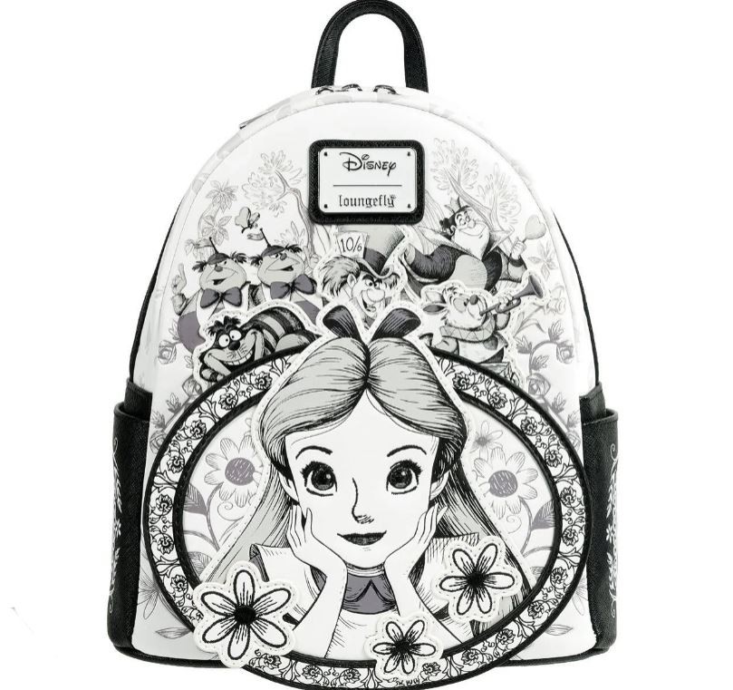 Loungefly Alice in Wonderland Sketch Mini Backpack Limited Edition
