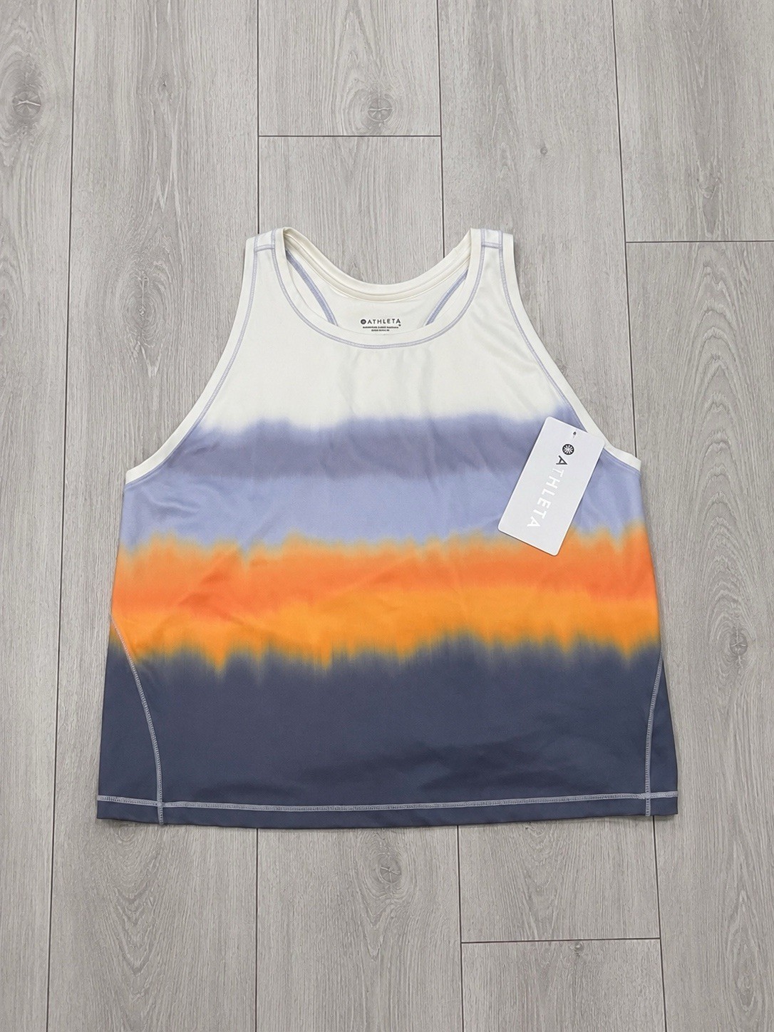 NWT Athleta Women\'s Shanti Printed Tie-Dye Athletic Crop Tank Top size XL NWT Athleta Women\'s Shanti Printed Tie-Dye Athletic Crop Tank Top size XL