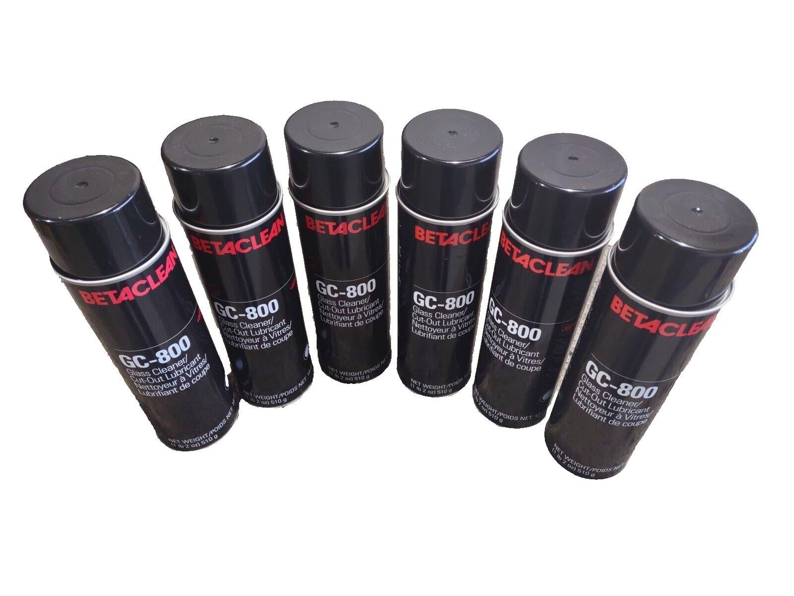 Dupont / Dow GC800 Professional Aerosol Glass Cleaner 18oz Cans 6 pack