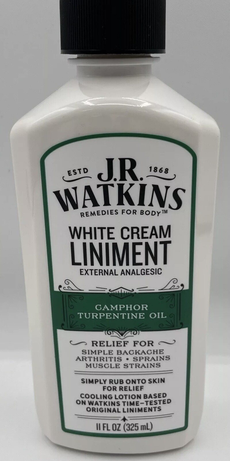 2Pack-J.R. Watkins White Cream Liniment - 11 Oz Bottle
