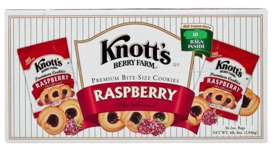 Knott\'s Berry Farm Premium Shortbread Cookies, Raspberry, 2 oz, 10-count Knott\'s Berry Farm Premium Shortbread Cookies, Raspberry, 2 oz, 10-count