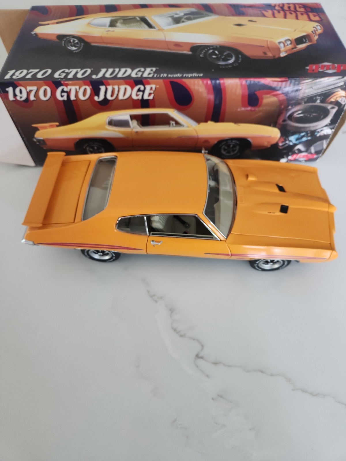 GMP 1/18 1970 Pontiac GTO Judge Orbit Orange Hardtop 1 Of 2000 G1801224 GMP 1/18 1970 Pontiac GTO Judge Orbit Orange Hardtop 1 Of 2000 G1801224