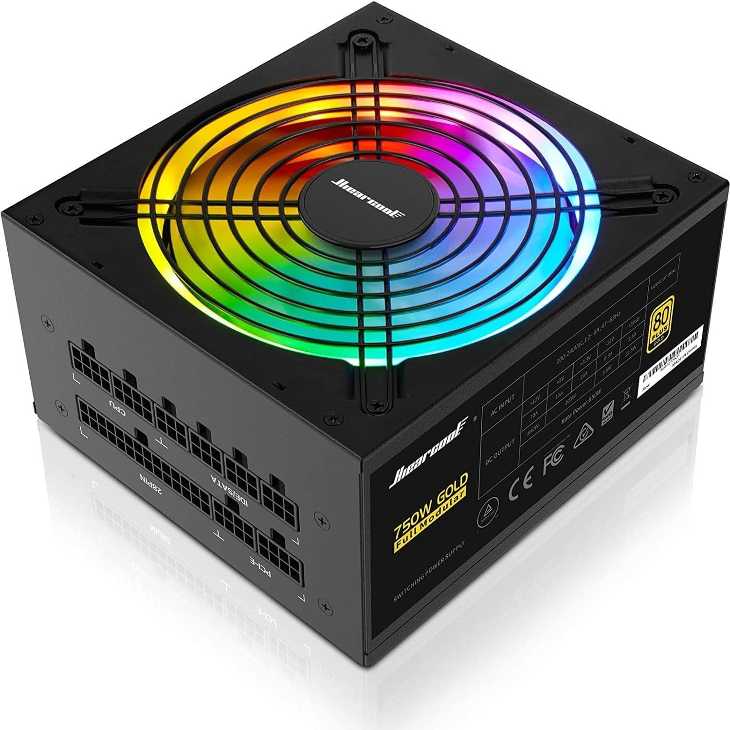 Computer Power Supplies, 750W Addressable RGB Light Power Supply for Gaming PC Computer Power Supplies, 750W Addressable RGB Light Power Supply for Gaming PC