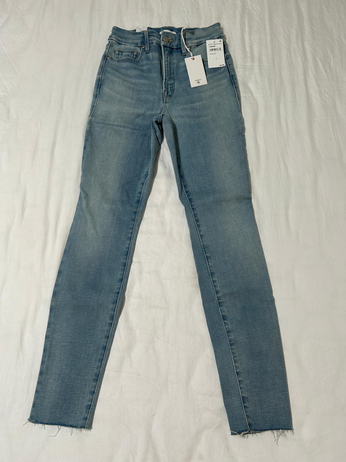Good American Womens Good Waist Skinny High Rise Flat Tummy Tech Choose Your Sz