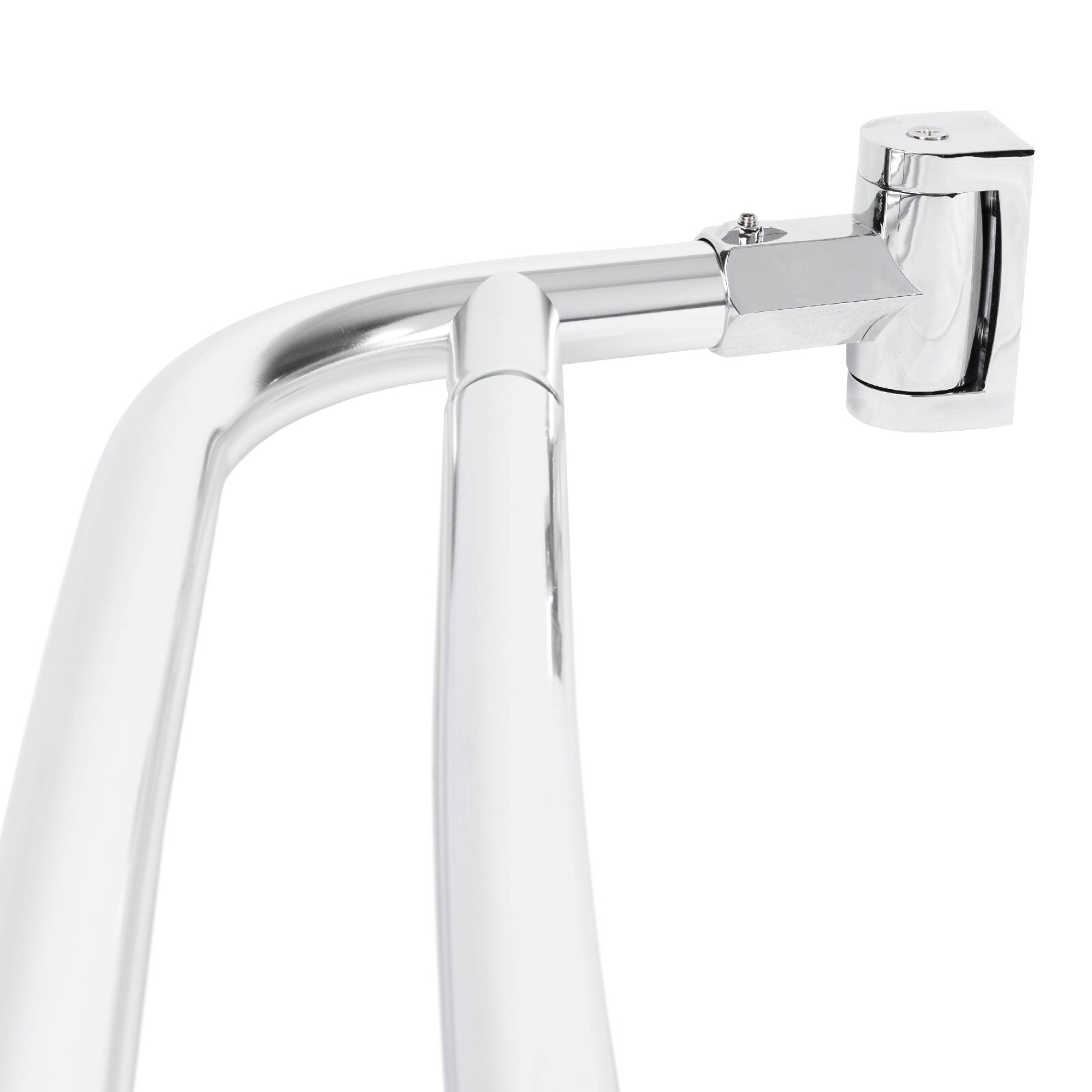 Double Curved Shower Rod Adjustable from 44 in. to 70 in. - Chrome Finish