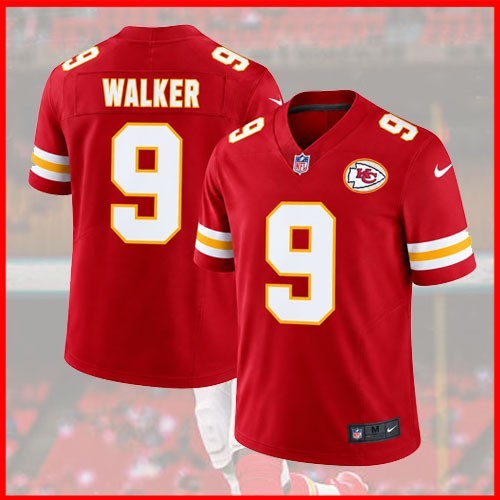 🔥Embroidered Kenneth Walker III #9 Kansas City Football Name & Number S-4XL