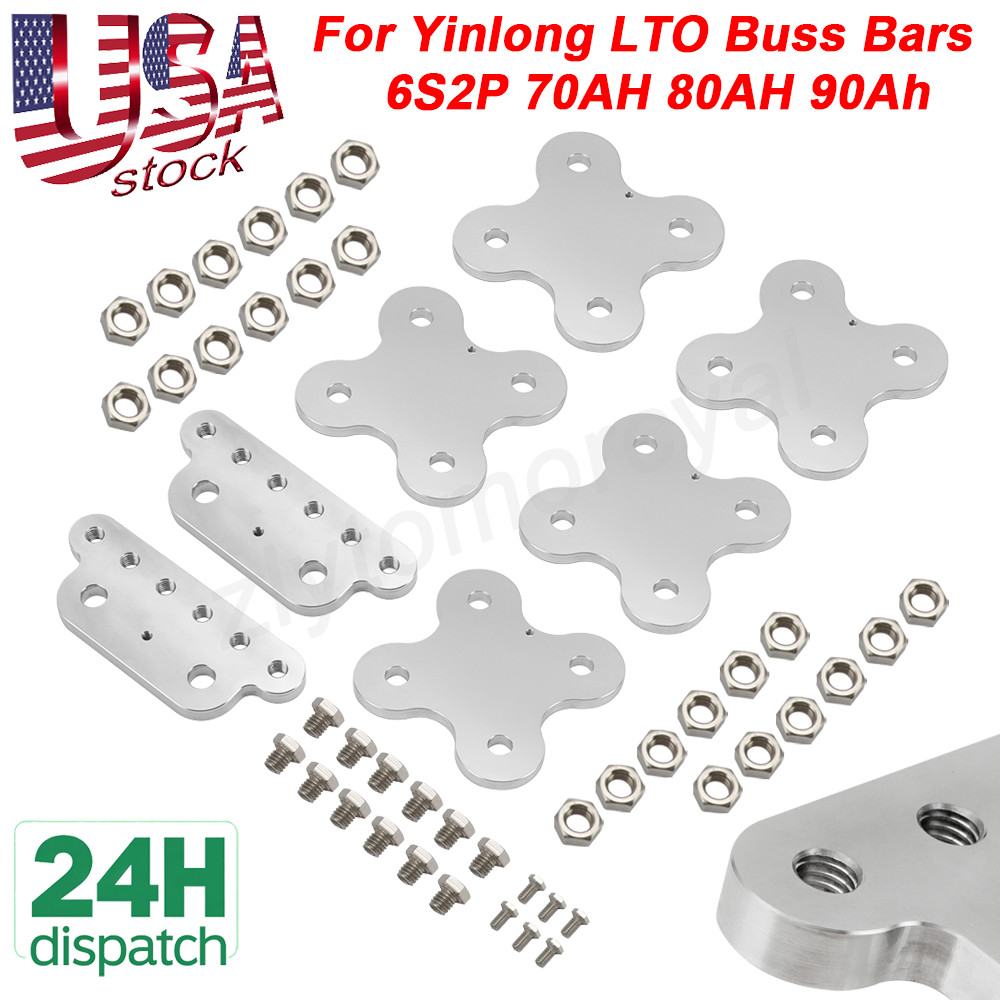 Dual Bank Bus Bars Set For Yinlong LTO Buss Bars 6S2P 70/80AH 90Ah Battery Setup