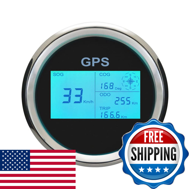 Eling 3 3/8 85Mm Digital Gps Speedometer Lcd Speed Gauge Odometer Course Eling 3 3/8 85Mm Digital Gps Speedometer Lcd Speed Gauge Odometer Course