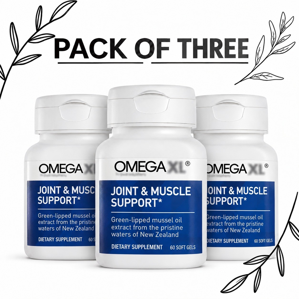 pack OF 3 Omega ×L 60ct [total 180]Joint & Muscle Support ( SALE END\'S TONIGHT)