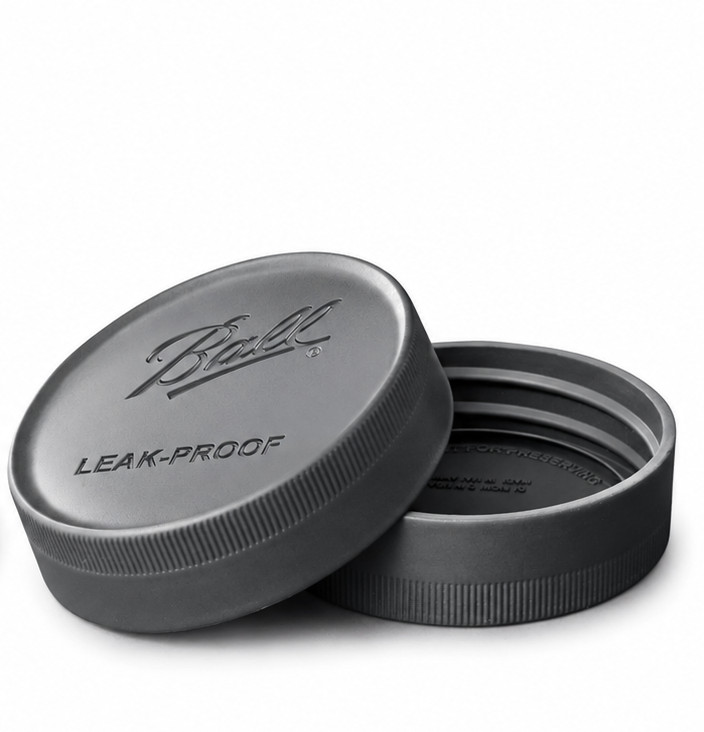 Ball One-Piece Leak-Proof Wide Mouth Storage Lid, Plastic (12 Count) Ball One-Piece Leak-Proof Wide Mouth Storage Lid, Plastic (12 Count)